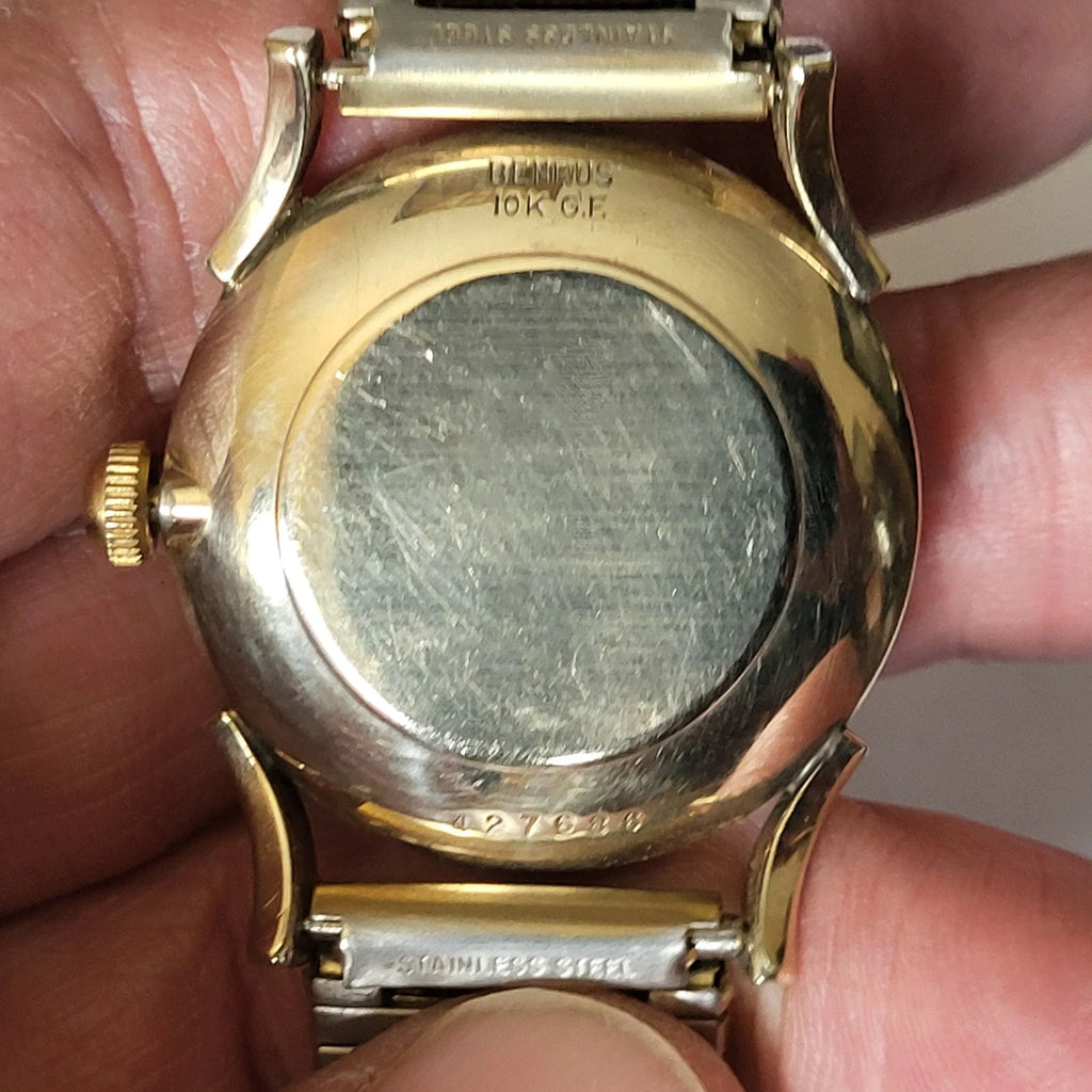 Vintage Benrus Men's Date Pointer Swiss Watch 10K Gold Filled