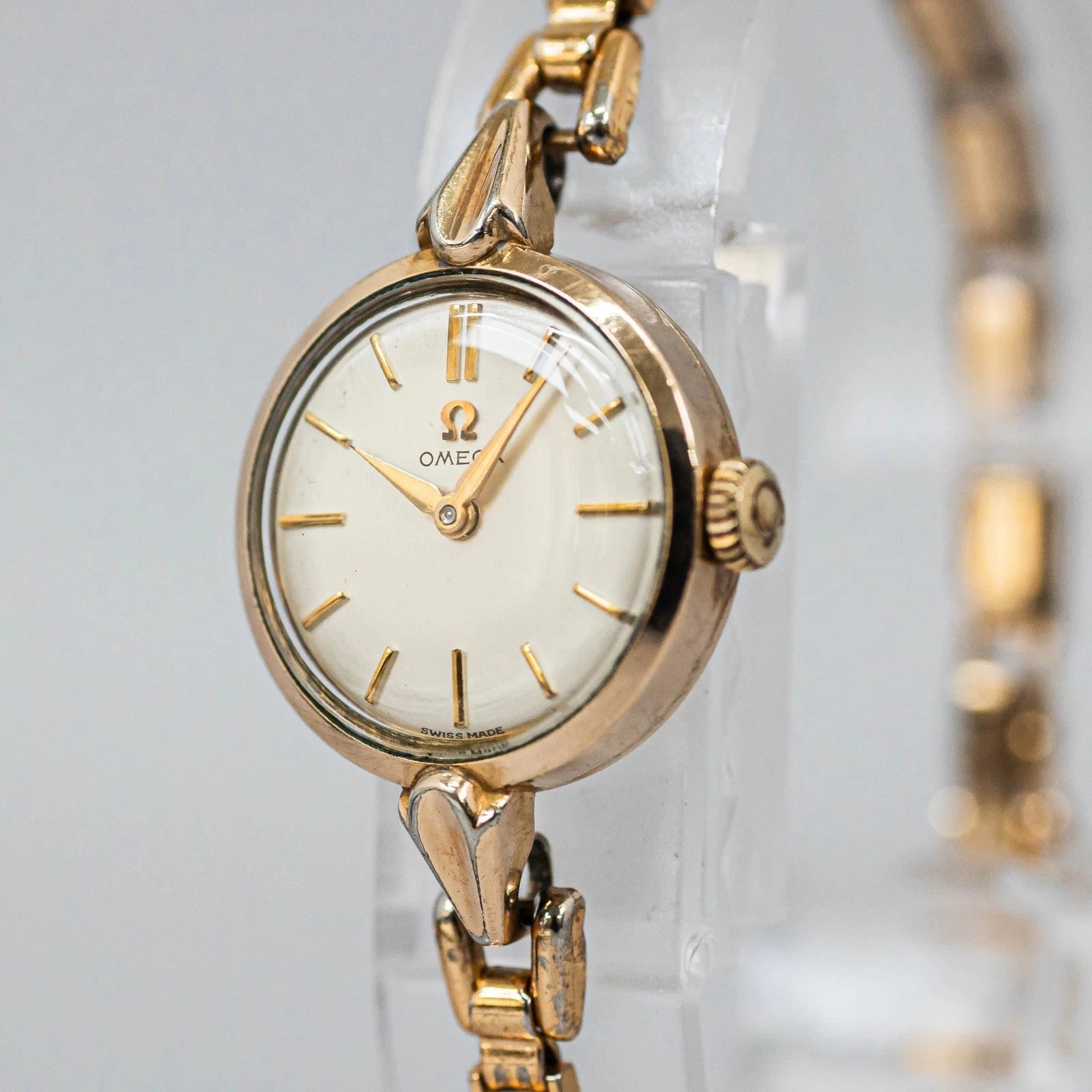 RARE Vintage 1958 OMEGA Cal.244 Manual Winding Gold 20mm Bangle Women