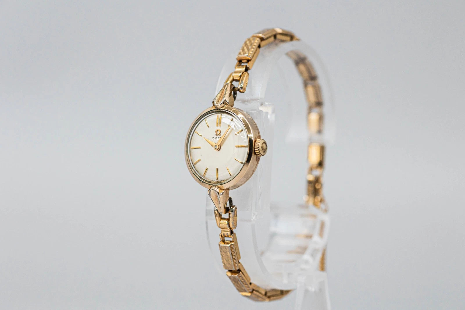 RARE Vintage 1958 OMEGA Cal.244 Manual Winding Gold 20mm Bangle Women