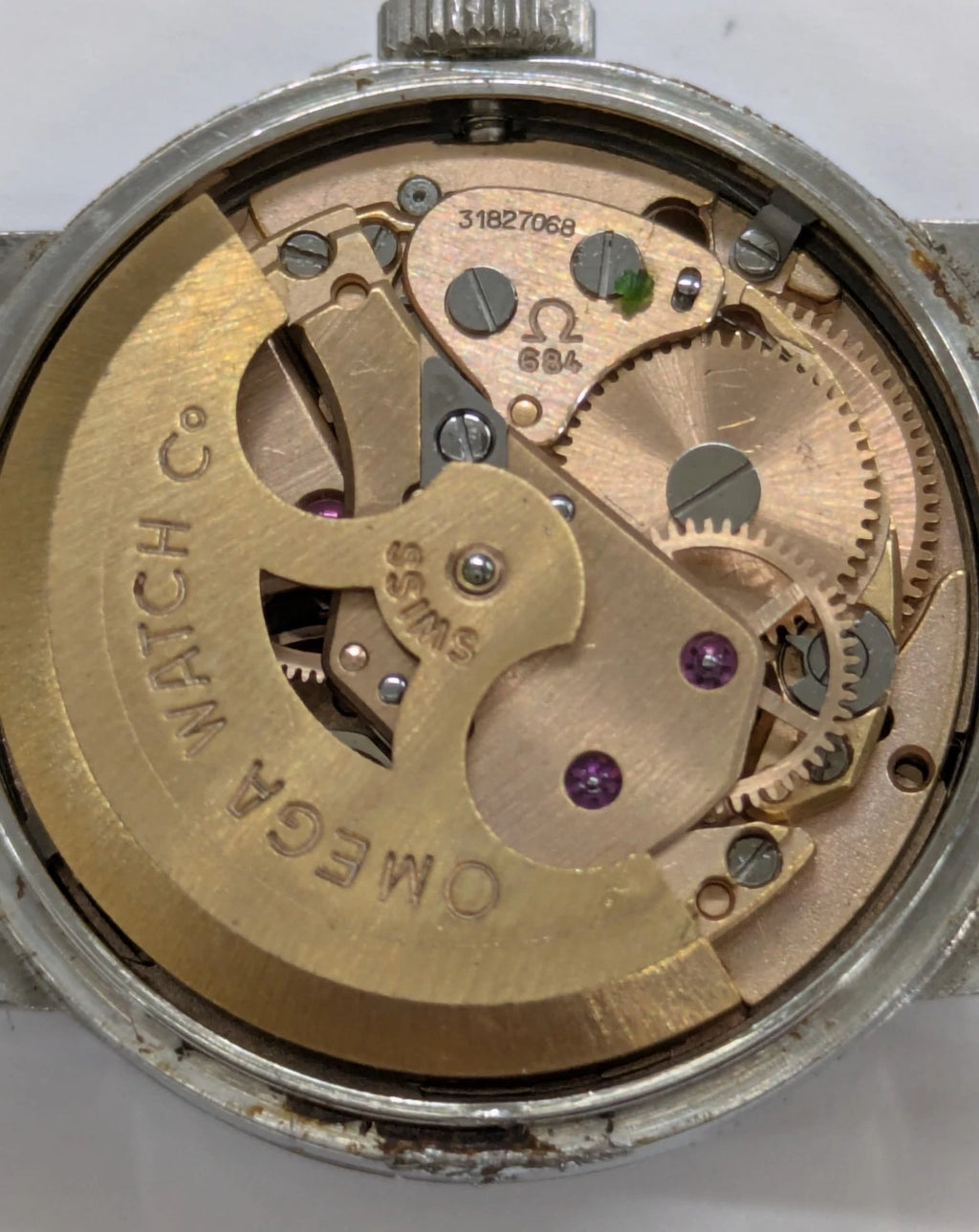 Vintage 1969 OMEGA Geneve Cal.684 Automatic Date Silver 20mm Women