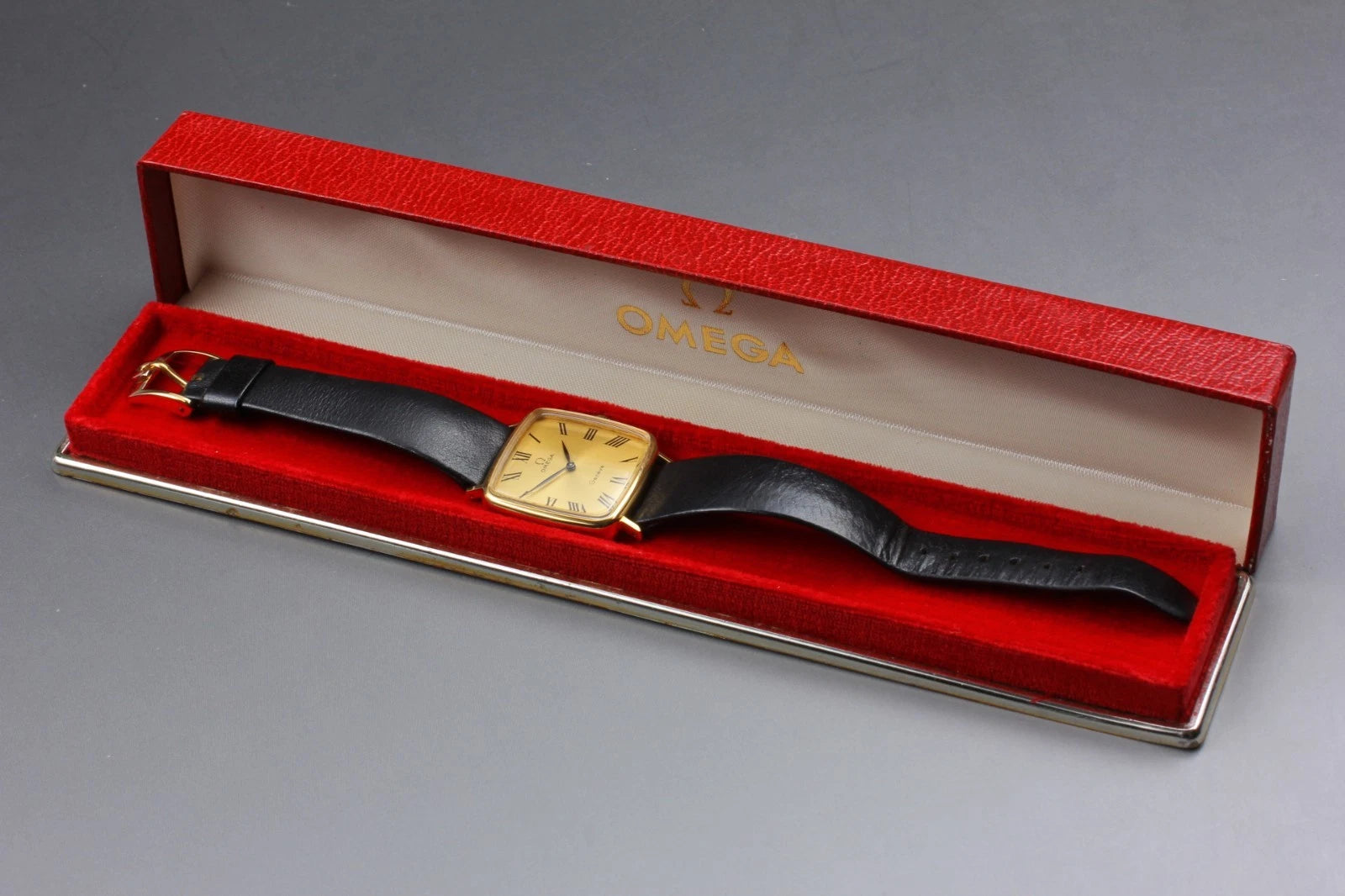 Vintage 1970s w/ Box OMEGA Geneve Cal.625 Gold Roman Manual Men's Watch